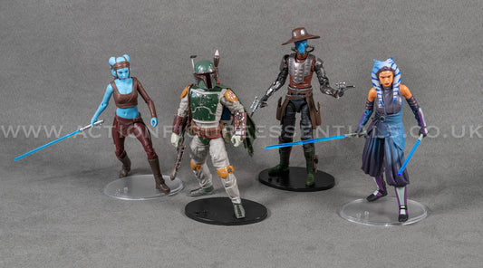 Star Wars Black Series 6" Figure Display Stand – Multi Peg Base (Empire Black or Hoth Frosted Clear)