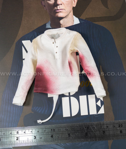 Hot Toys - James Bond 007 - Henley Long Sleeve T-Shirt Blood Stained - Commando - MMS804 - 1:6 Scale Parts Custom