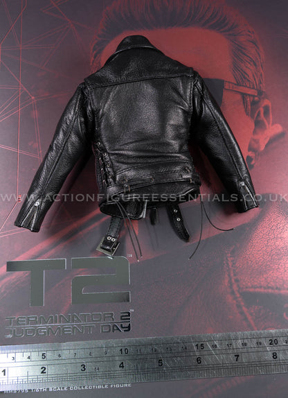 Hot Toys - T-800 Terminator 2 (2.0) - Genuine Leather Jacket - MMS795 - 1:6 Scale Parts Custom