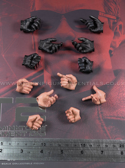 Hot Toys - T-800 Terminator 2 (2.0) - Hands w Pegs - MMS795 - 1:6 Scale Parts Custom