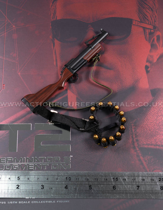 Hot Toys - T-800 Terminator 2 (2.0) - M79 Grenade Launcher w Ammo Belt - MMS795 - 1:6 Scale Parts Custom