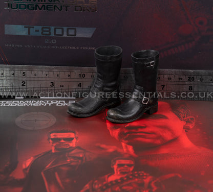Hot Toys - T-800 Terminator 2 (2.0) - Biker Boots - MMS795 - 1:6 Scale Parts Custom