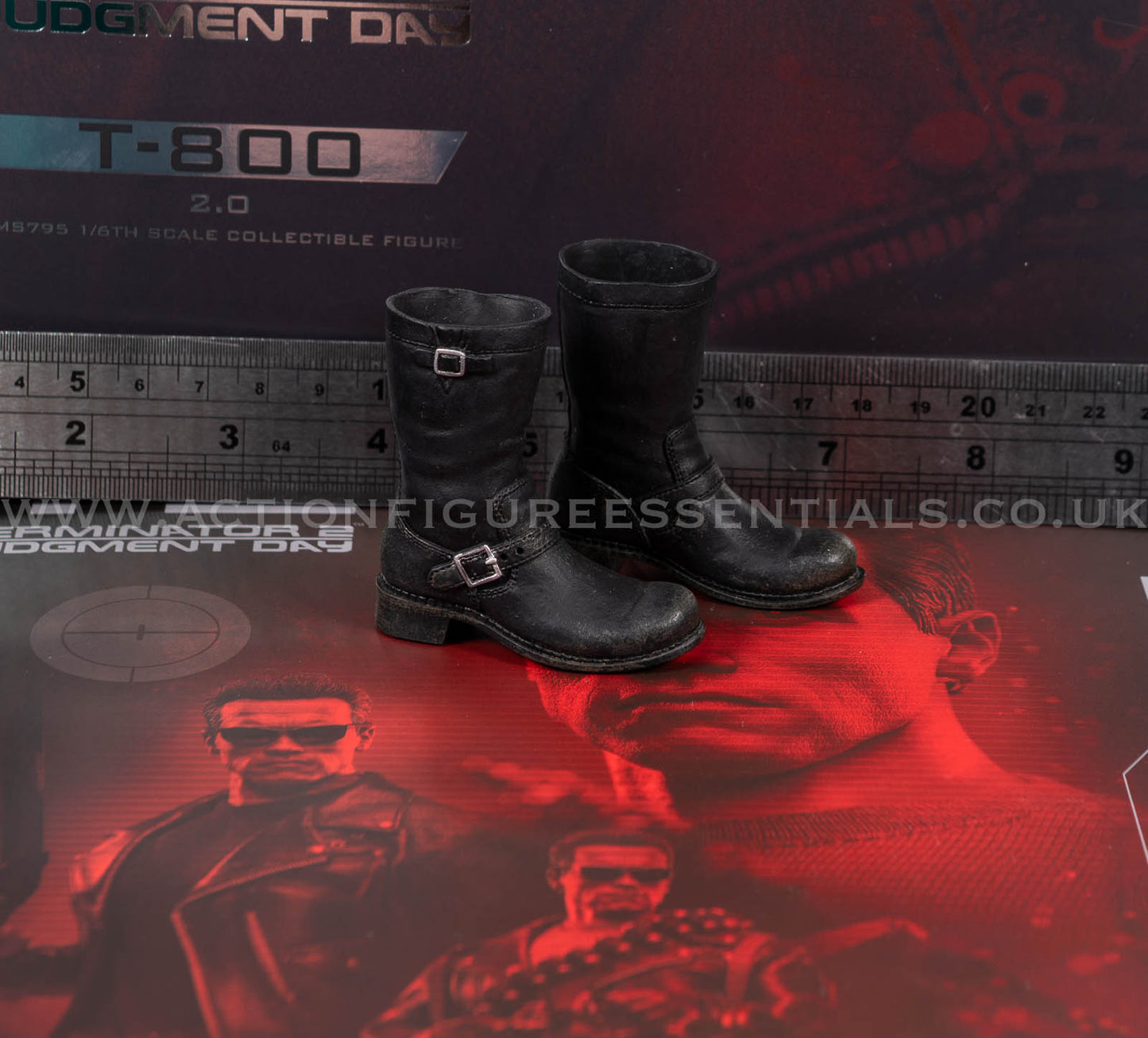 Hot Toys - T-800 Terminator 2 (2.0) - Biker Boots - MMS795 - 1:6 Scale Parts Custom