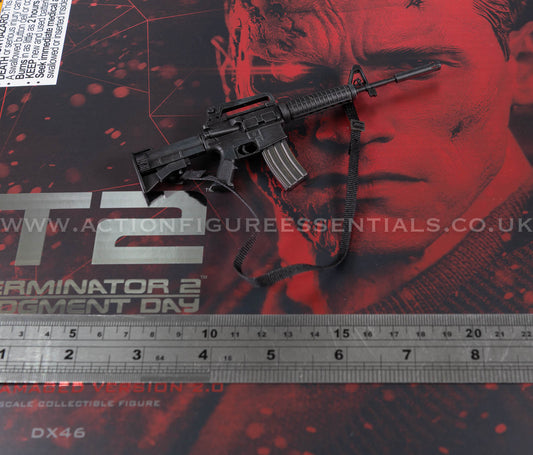 Hot Toys T-800 Battle Damaged Version 2.0 Machine Gun with Strap 1/6 Scale Part DX46 Terminator 2 Judgment Day