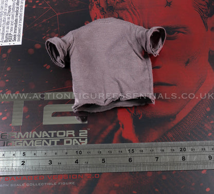 Hot Toys T-800 Battle Damaged Version 2.0 Grey T-Shirt 1/6 Scale DX46 Terminator 2 Judgment Day Blood Weathered Part