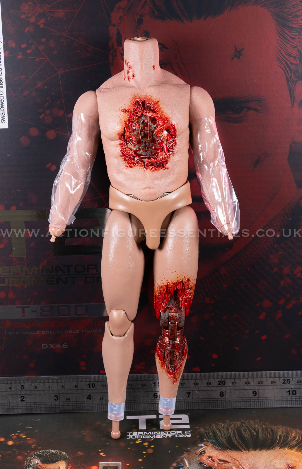 Hot Toys T-800 Battle Damaged Body Endoskeleton Exposed 1/6 Scale DX46 Terminator 2 Judgment Day Figure Part