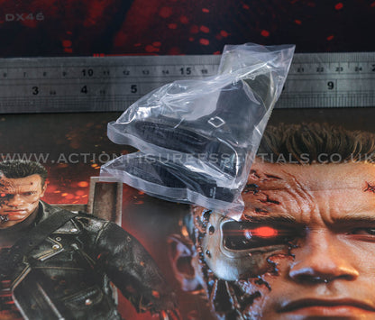 Hot Toys T-800 Battle Damaged 2.0 Biker Boots 1/6 Scale Black Boots Pair DX46 Terminator 2 Judgment Day