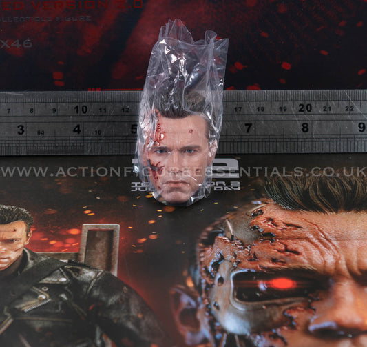 Hot Toys T-800 Battle Damaged Head Sculpt PERS Rolling Eyes 1/6 Scale DX46 Terminator 2 Judgment Day Part