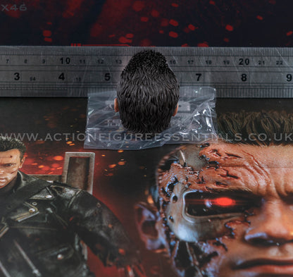Hot Toys T-800 Battle Damaged Head Sculpt PERS Rolling Eyes 1/6 Scale DX46 Terminator 2 Judgment Day Part