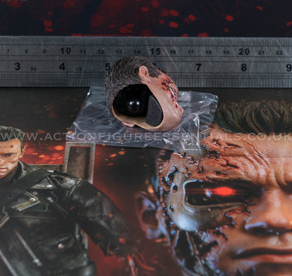 Hot Toys T-800 Battle Damaged 2.0 Head Sculpt PERS LED Eye 1/6 Scale DX46 Terminator 2 Part