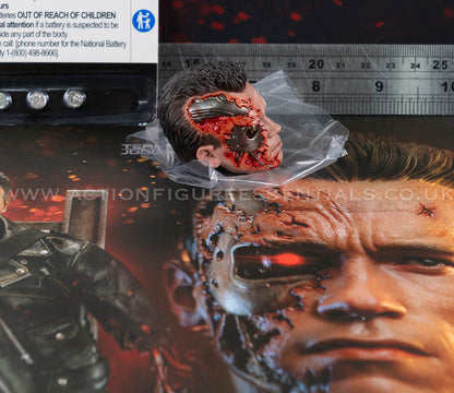 Hot Toys T-800 Battle Damaged 2.0 Head Sculpt PERS LED Eye 1/6 Scale DX46 Terminator 2 Part
