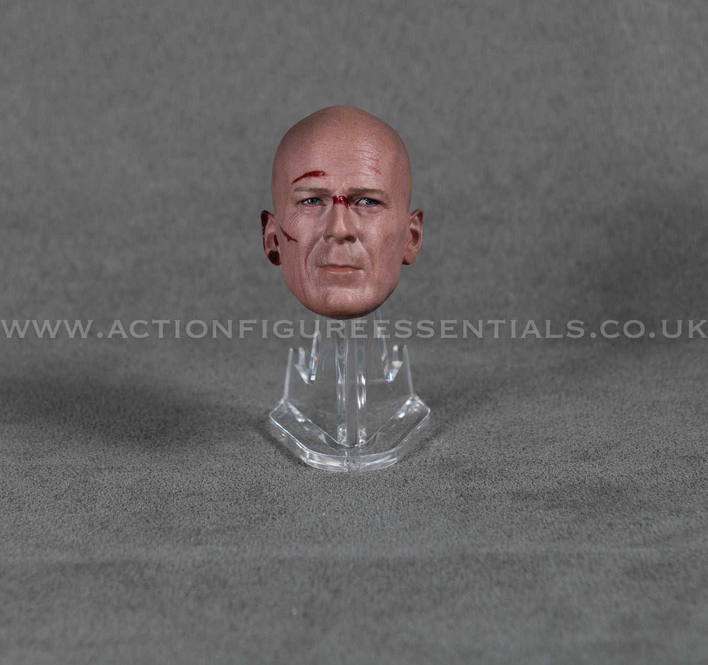 1/6 Scale Bald Battle Damaged Head Sculpt Custom Bruce Willis Style Figure Head