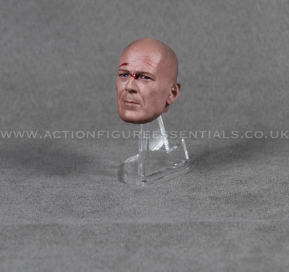 1/6 Scale Bald Battle Damaged Head Sculpt Custom Bruce Willis Style Figure Head