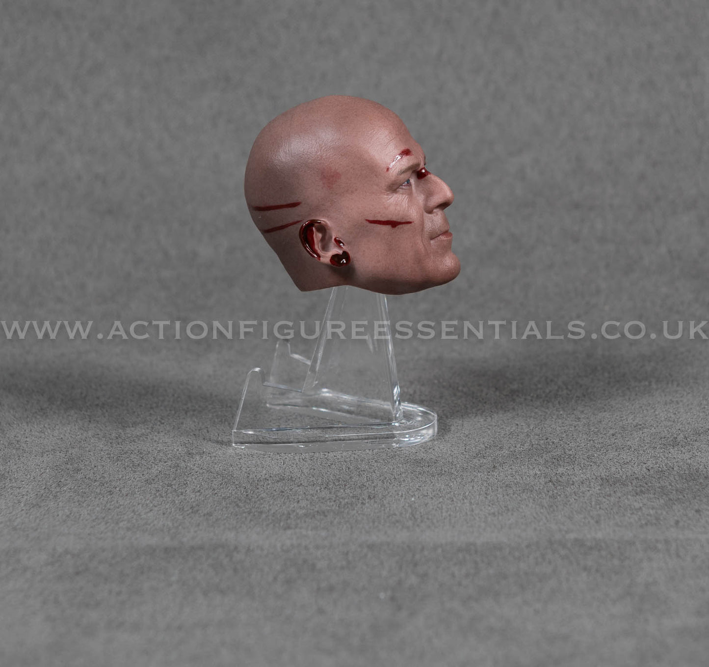 1/6 Scale Bald Battle Damaged Head Sculpt Custom Bruce Willis Style Figure Head