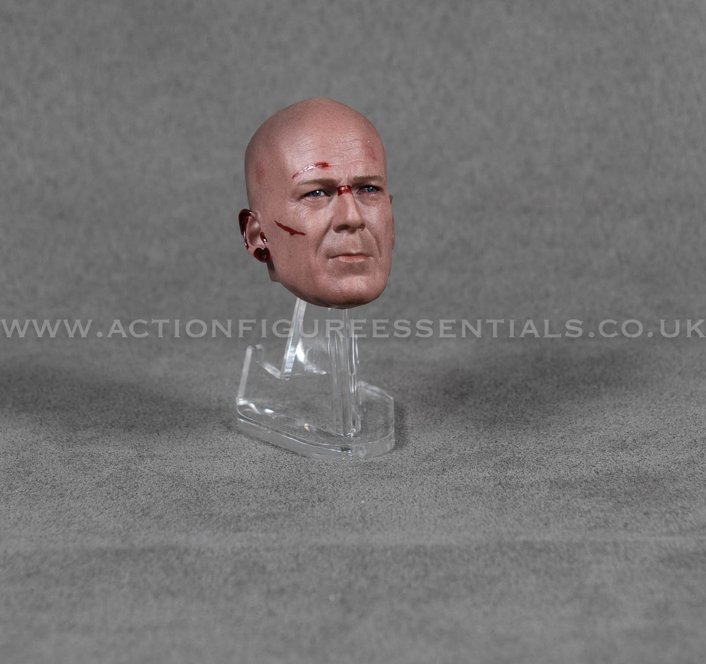1/6 Scale Bald Battle Damaged Head Sculpt Custom Bruce Willis Style Figure Head