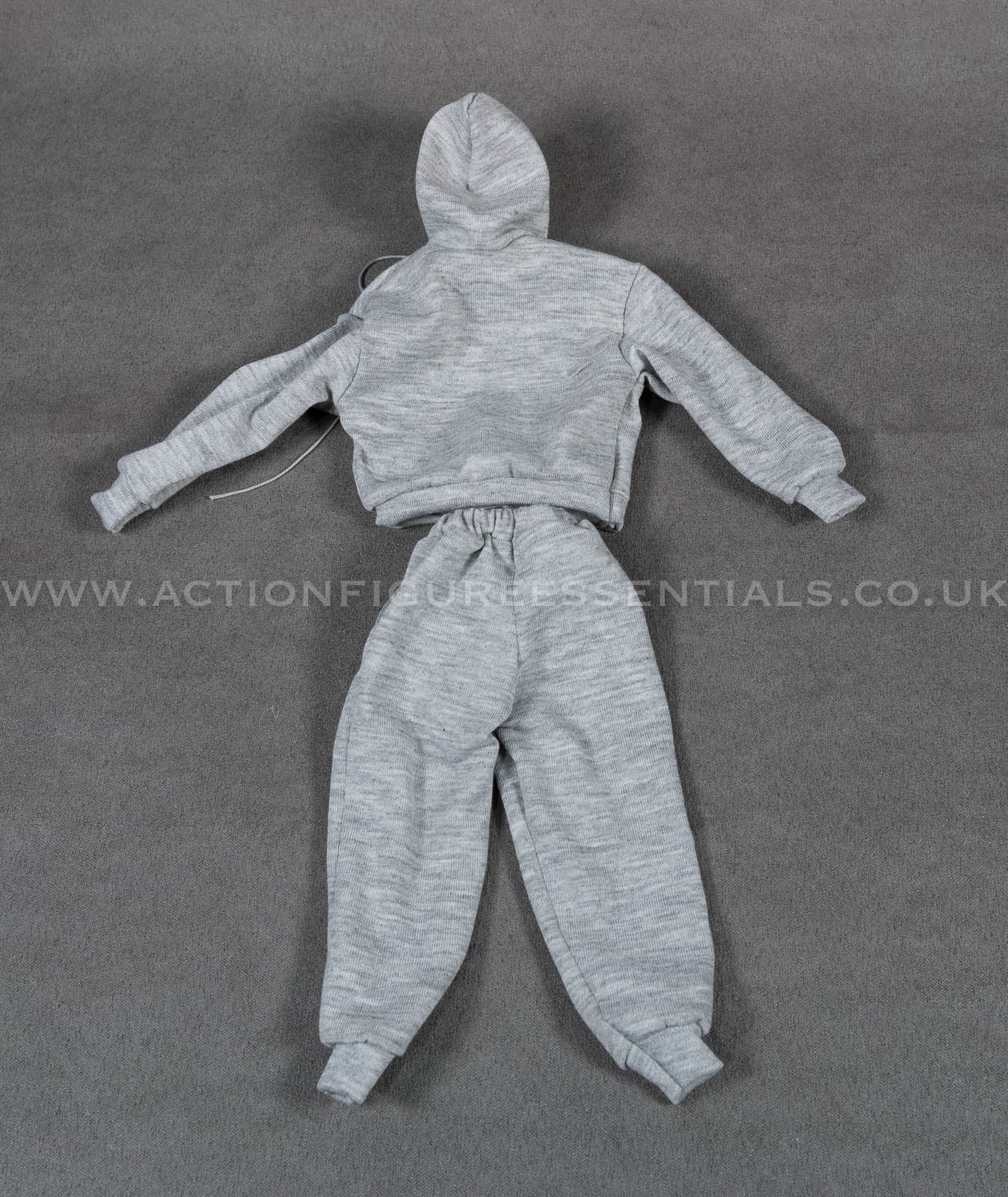 1/6 Scale Grey Tracksuit Hoodie Joggers Outfit Set for Sixth Scale Action Figures