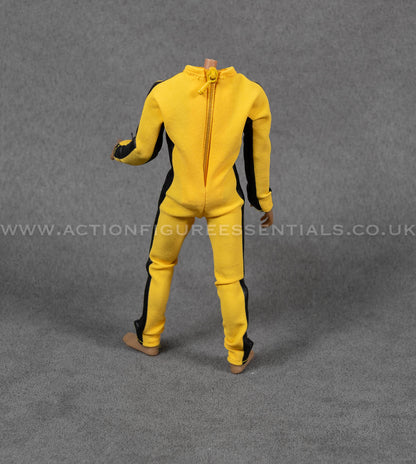 1/12 Scale Yellow Martial Arts Jumpsuit Outfit for Action Figures Custom Clothing