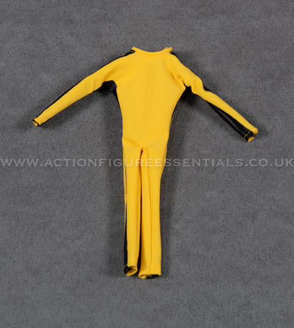 1/12 Scale Yellow Martial Arts Jumpsuit Outfit for Action Figures Custom Clothing