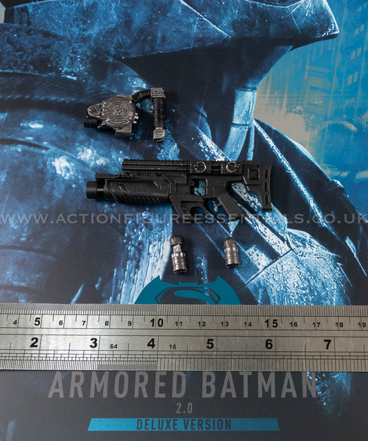 Hot Toys Armored Batman 2.0 Grapple Gun Kryptonite Gun Ammo Set 1/6 Scale Parts MMS743 Batman v Superman