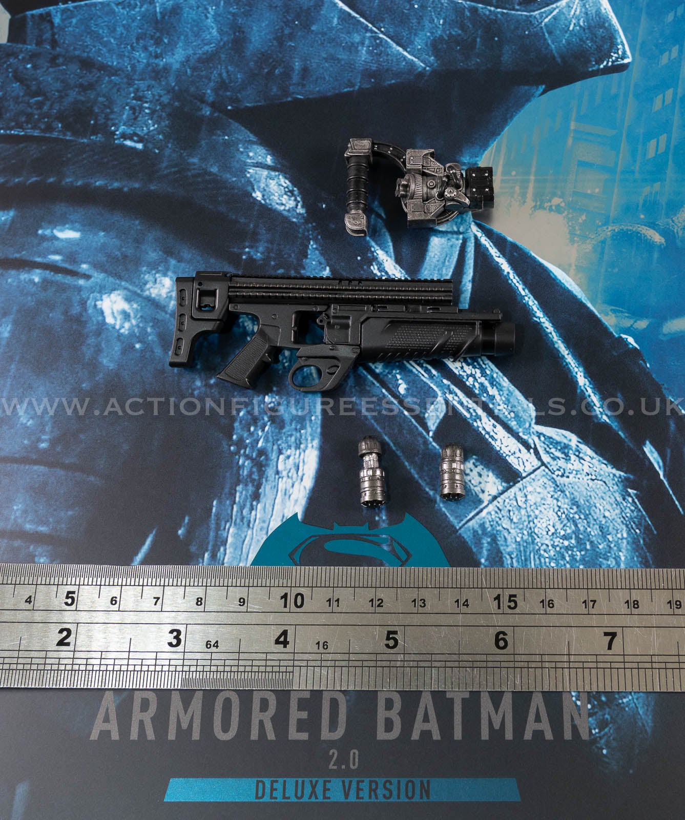 Hot Toys Armored Batman 2.0 Grapple Gun Kryptonite Gun Ammo Set 1/6 Scale Parts MMS743 Batman v Superman