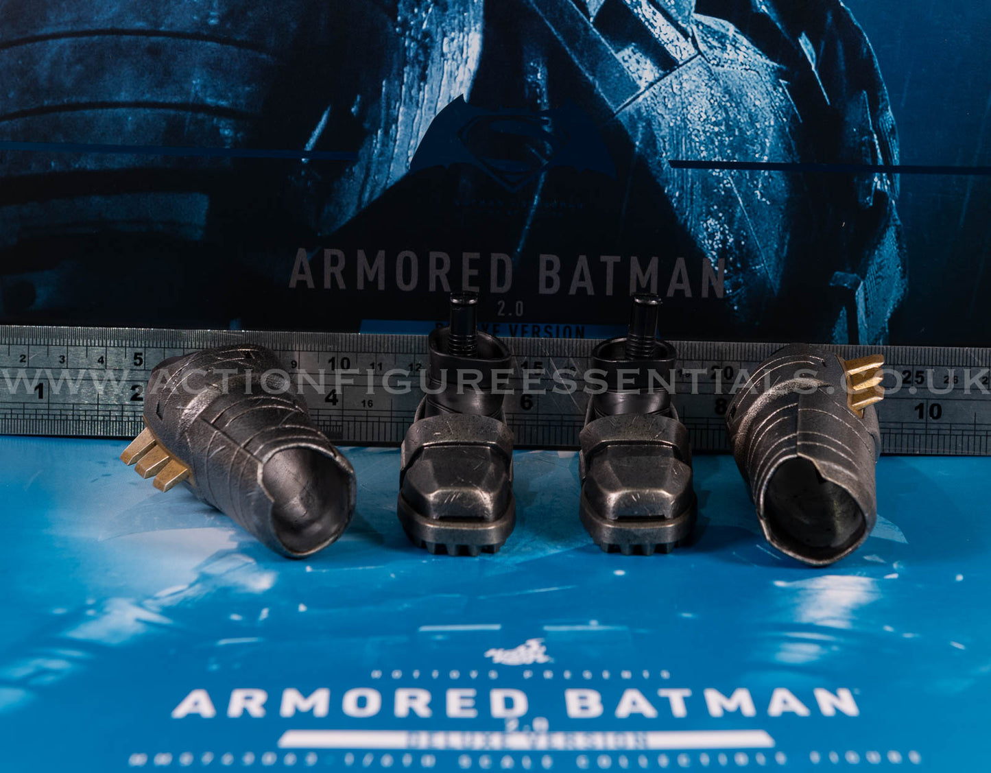 Hot Toys Armored Batman 2.0 Boots & Foot Pegs 1/6 Scale Die Cast Parts MMS743 Batman v Superman