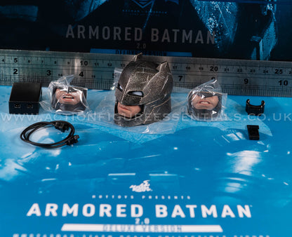 Hot Toys Armored Batman 2.0 Diecast Head Sculpt LED Eyes MMS743 Deluxe 1/6 Scale Part Batman v Superman