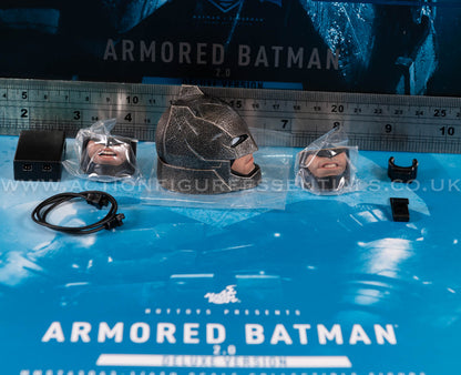 Hot Toys Armored Batman 2.0 Diecast Head Sculpt LED Eyes MMS743 Deluxe 1/6 Scale Part Batman v Superman