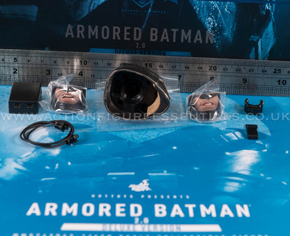 Hot Toys Armored Batman 2.0 Diecast Head Sculpt LED Eyes MMS743 Deluxe 1/6 Scale Part Batman v Superman