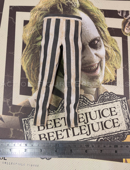 Hot Toys Beetlejuice MMS767 Black & White Striped Pants Genuine 1/6 Scale