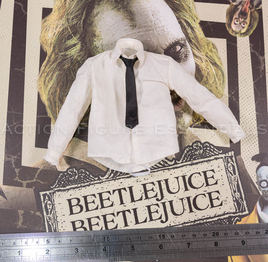 Hot Toys MMS767 Beetlejuice White Shirt & Black Tie – 1/6 Scale