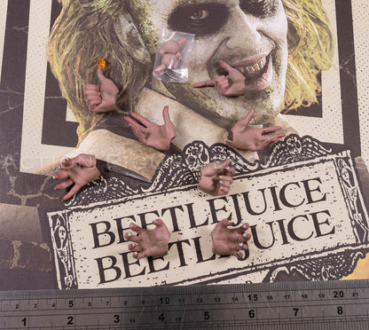 Hot Toys MMS767 Beetlejuice Hand Set with Nail File – 1/6 Scale