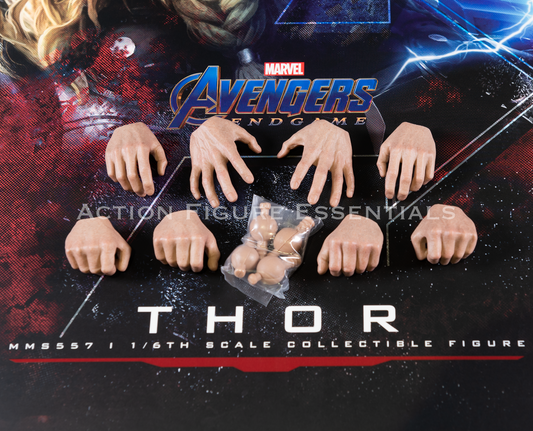 Hot Toys Marvel Avengers Endgame Thor Hands Wrist Peg Set 1/6 Parts MMS557