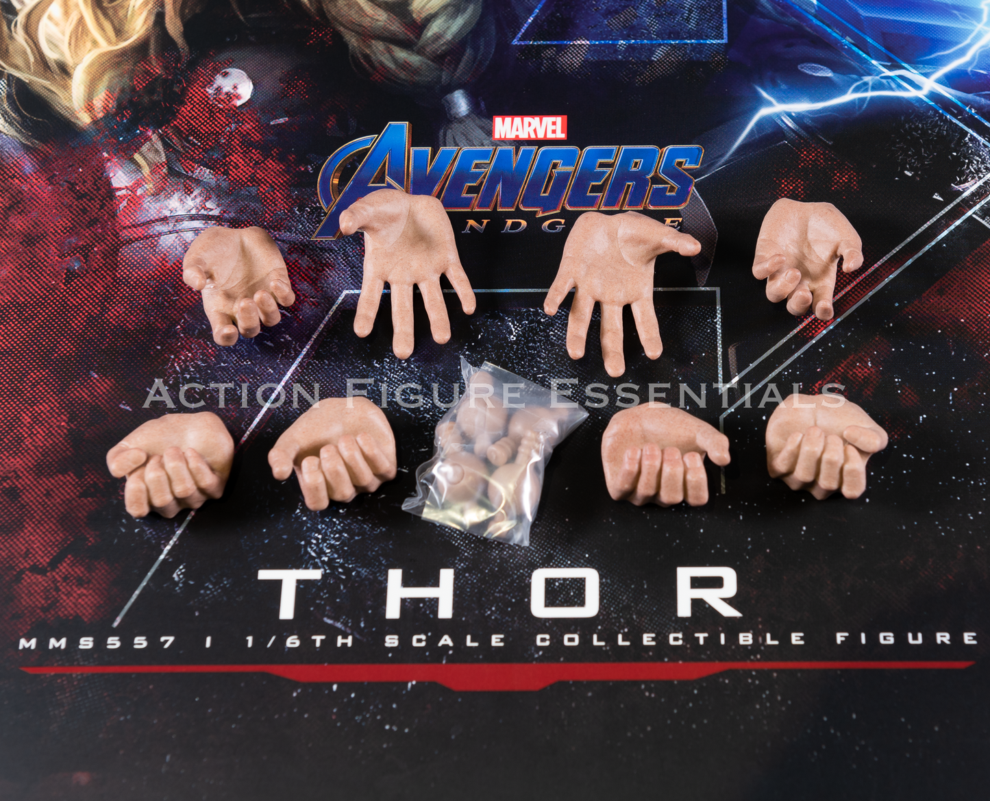 Hot Toys Marvel Avengers Endgame Thor Hands Wrist Peg Set 1/6 Parts MMS557