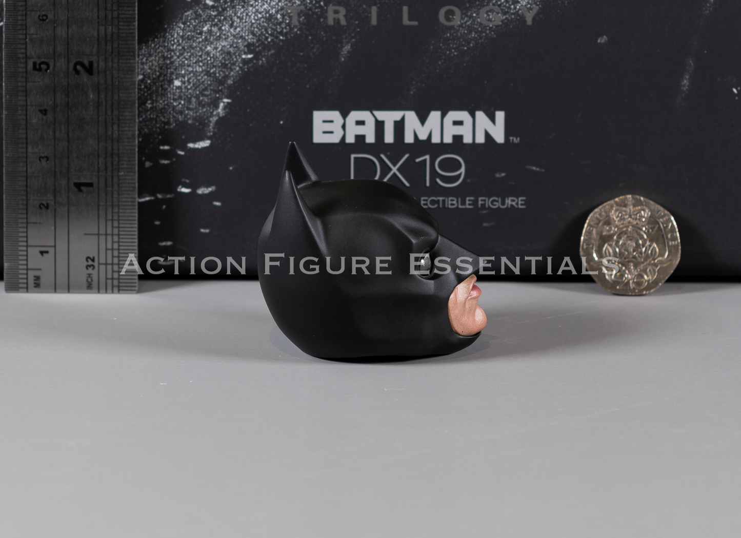 Hot Toys Batman DX19 LED Sonar Cowl Helmet + Face Plate 1/6 Figure Parts Dark Knight