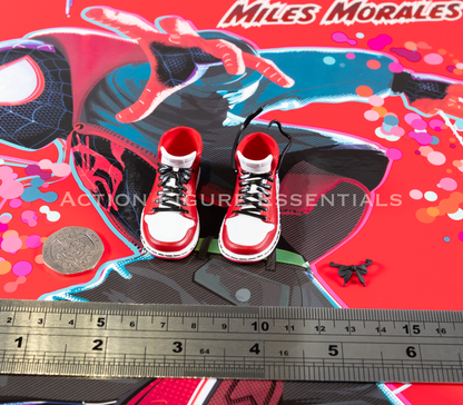 Hot Toys Miles Morales Hi Top Trainers Sneakers + Laces Into The Spider-Verse MMS567 1/6 Figure Part