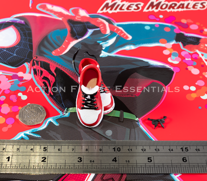 Hot Toys Miles Morales Hi Top Trainers Sneakers + Laces Into The Spider-Verse MMS567 1/6 Figure Part