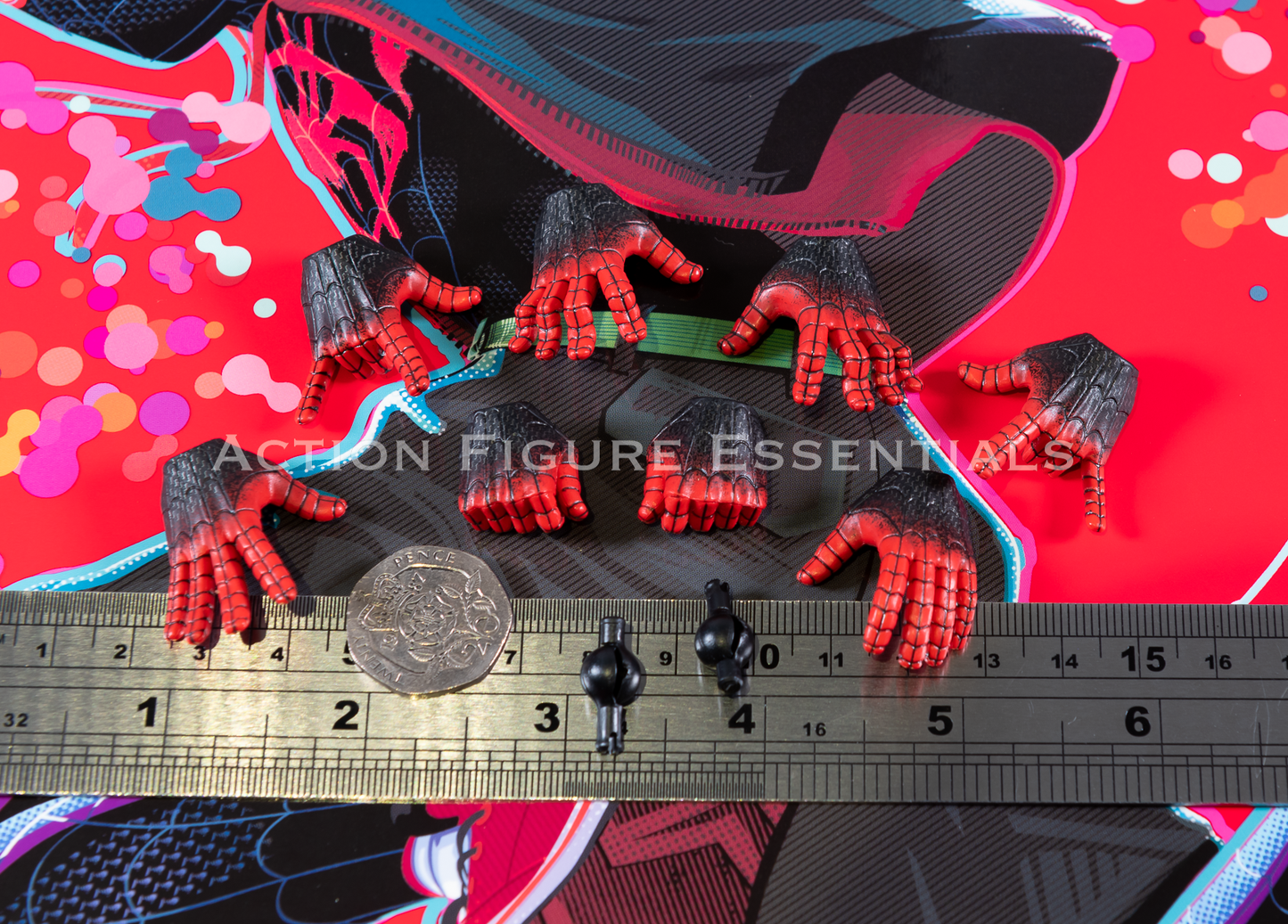 Hot Toys Miles Morales Spider-Man Suit Hands & Wrist Pegs The Spider-Verse MMS567 1/6 Figure Part