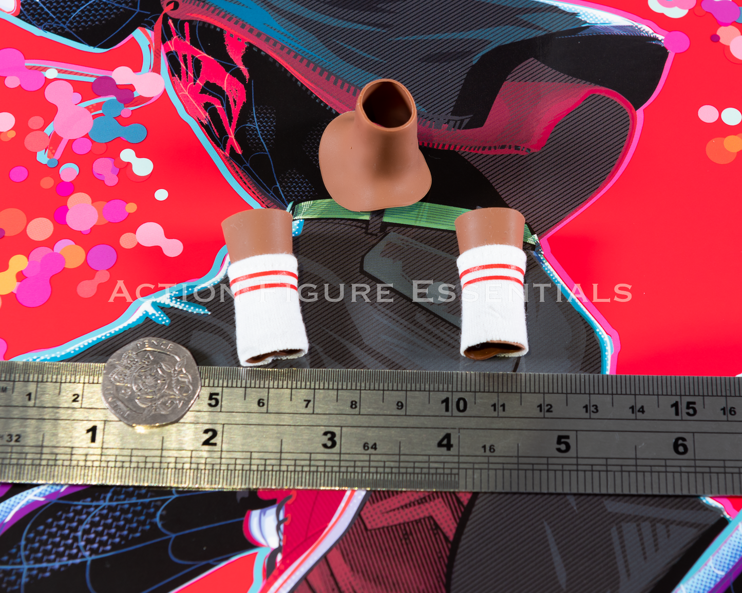 Hot Toys Miles Morales Neck Leg Sock Ankle Covers Into The Spider-Verse MMS567 1/6 Figure Part