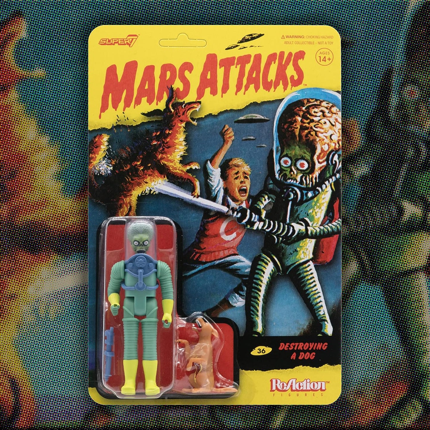 Super7 - Mars Attacks - Destroying a Dog - ReAction Figure Retro Action Figure