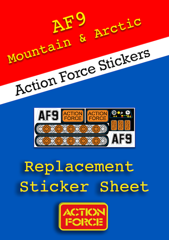 Vintage Action Force - AF9 - Sticker Sheet Replacement - Palitoy