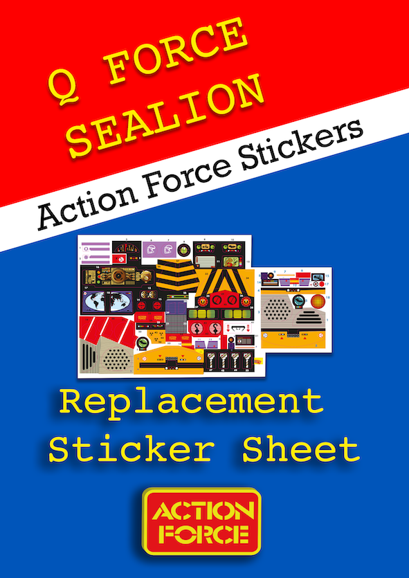 Vintage Action Force - Sealion - Q Force - Sticker Sheet Replacement - Palitoy