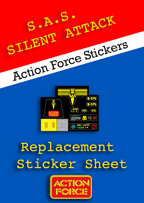 Vintage Action Force - Silent Attack - SAS - Sticker Sheet Replacement ...