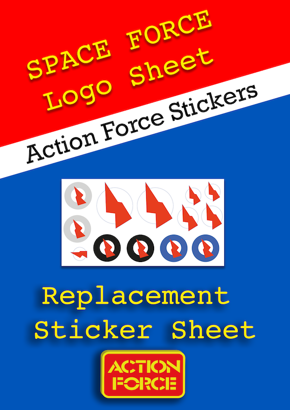 Vintage Action Force - Space Force Logo - Sticker Sheet - Palitoy