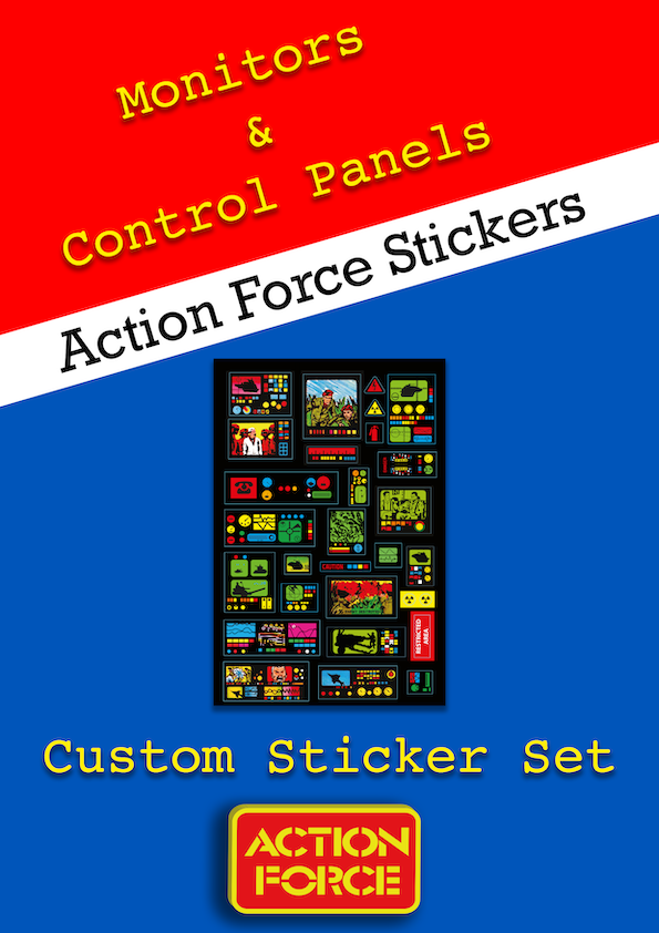 Vintage Action Force - Command Centre - Headquarters Console Selection- Z Force - Sticker Sheet Replacement - Palitoy