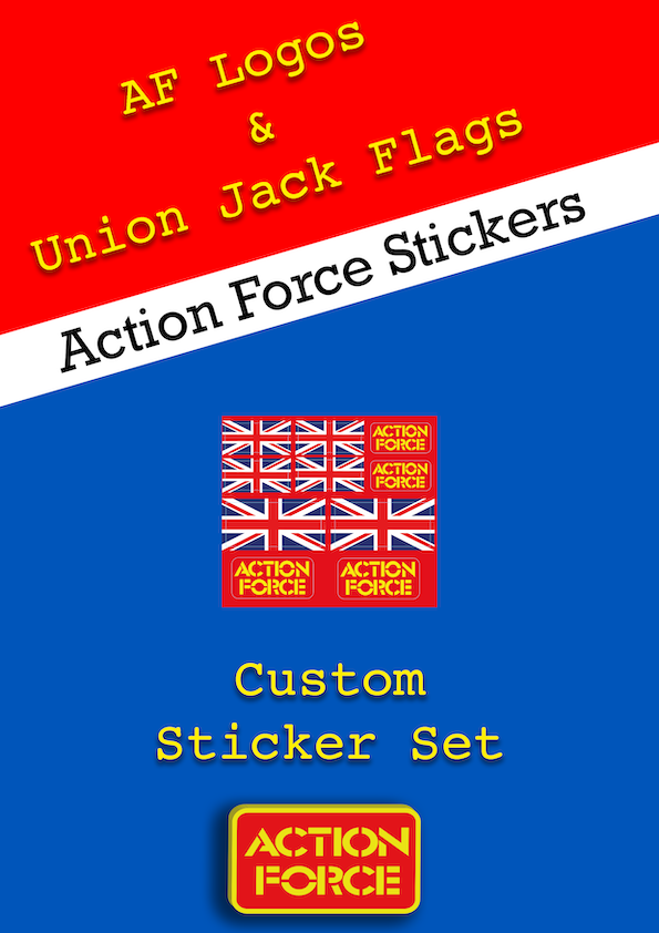 Vintage Action Force - Union Jack Flag Set - Sticker Sheet - Palitoy ...