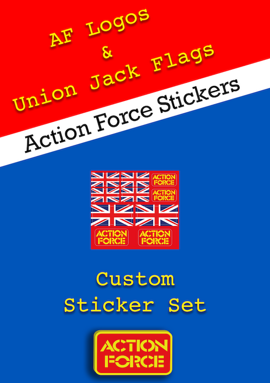 Vintage Action Force - Union Jack Flag Set - Sticker Sheet - Palitoy