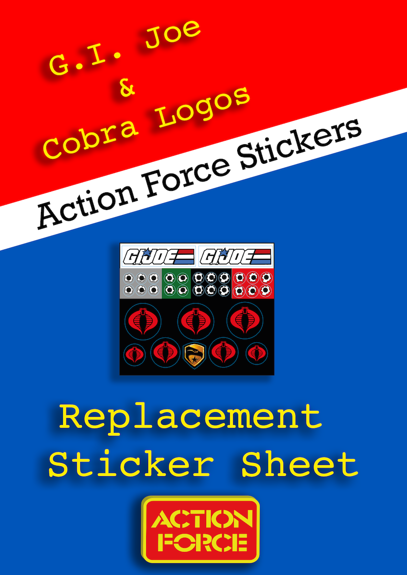 Vintage Action Force - GI Joe - Sticker Sheet -