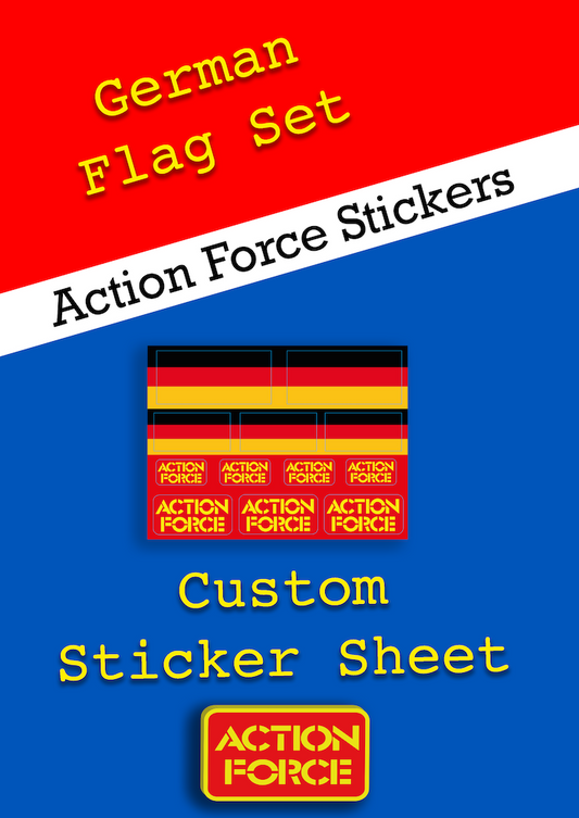 Vintage Action Force - German Flag Set - Sticker Sheet - Palitoy