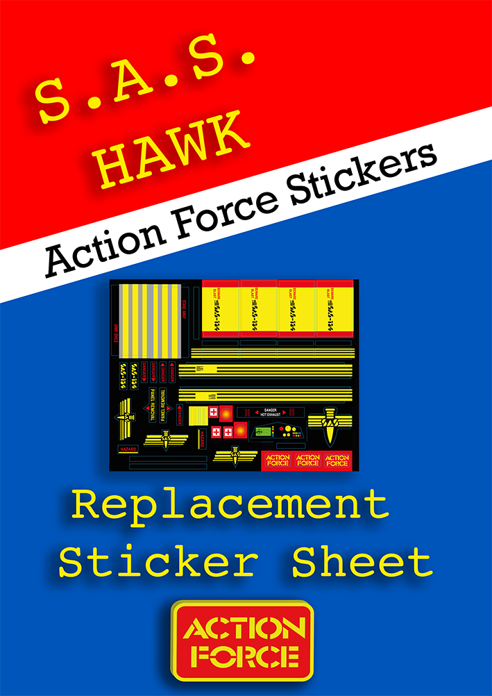 Vintage Action Force - Hawk - SAS - Sticker Sheet Replacement - Palitoy