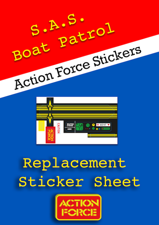 Vintage Action Force - Boat Patrol - SAS - Sticker Sheet Replacement - Palitoy